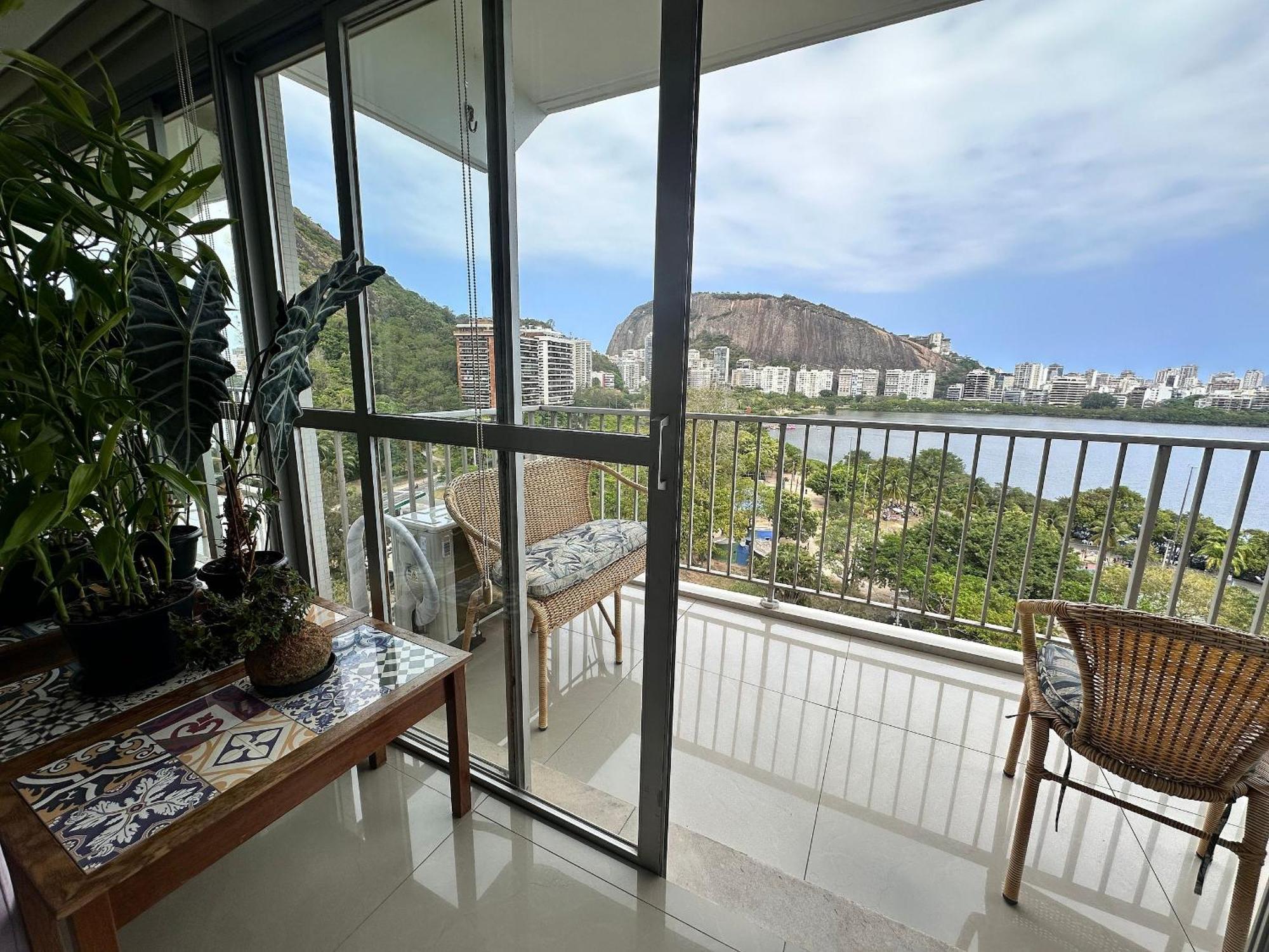 Varanda Com Vista Incrivel Lagoa Apartamento *