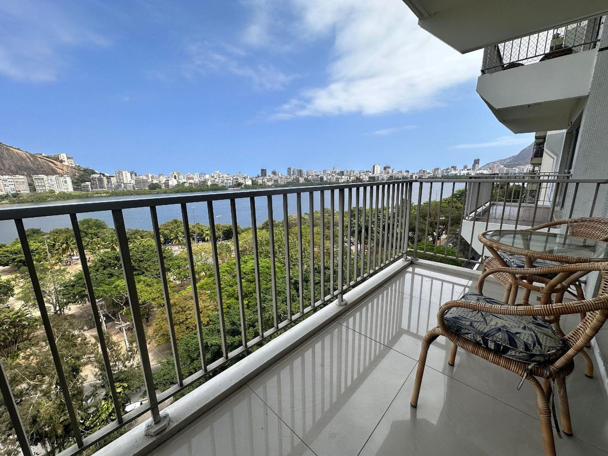 Varanda Com Vista Incrivel Lagoa Apartamento *